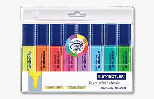 Zakreślacz Staedtler Textsurfer kpl.8szt, gr.linii 1-5mm