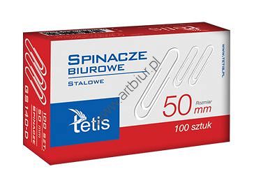 Spinacz 50mm okrągły Tetis, 100szt