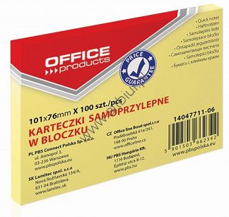 Karteczki samoprzylepne 101x76mm 100 szt Office Products