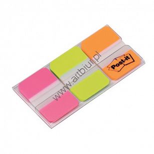 Zakładki indeksujące 3M Post-it 686-PGO 25x38mm 3 kolory po 22szt