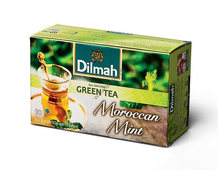 Herbata Dilmah GREEN TEA zielona&mięta 20t MOROCCAN