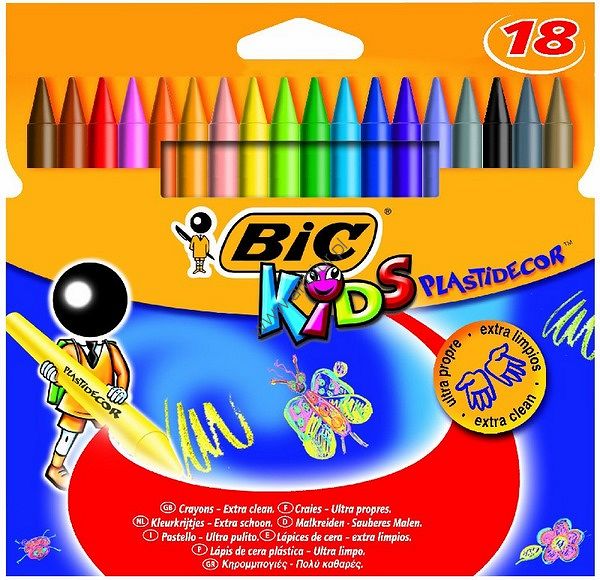 Kredki świecowe Bic Plastidecor 18 kolorów