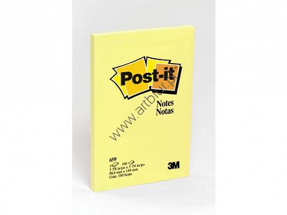 Karteczki samorzylepne Post-it 659 102x152mm 100 kartek żółtych