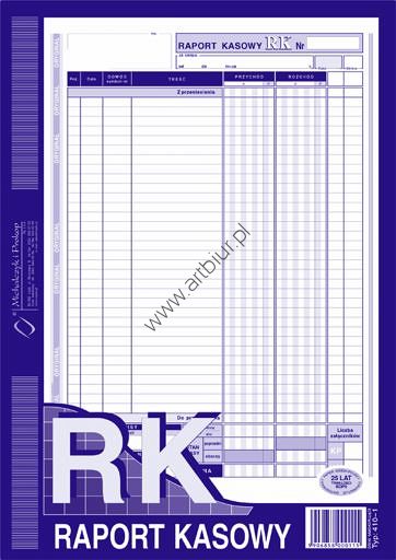 Druk 410-1 RK raport kasowy A4 Michalczyk i Prokop