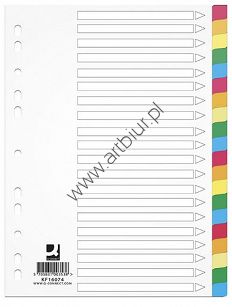Przekładki do segregatora A4 20 kart PP Q-Connect  plastikowe kolorowe