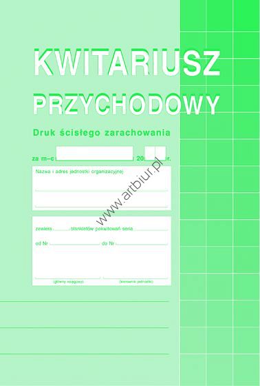 Druk 400-3 Kwitariusz przychodowy numerowany A5 Michalczyk i Prokop