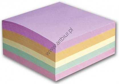 Kostka papierowa 85x85mm, 40mm kolorowa klejona