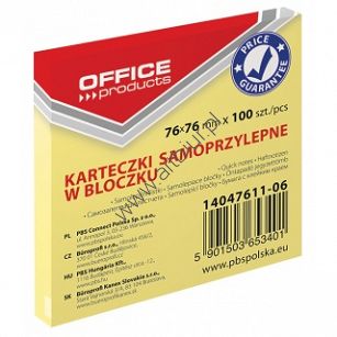 Karteczki samoprzylepne 76x76mm 100 kartek Office Products