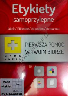 Etykiety samoprzylepne A4 Memo Label 1000 ark 