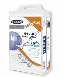 Ręcznik papierowy składany biały  BulkySoft M-Fold luxury 3-warstwowy