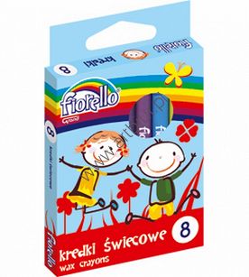 Kredki świecowe Fiorello 8 kolorów