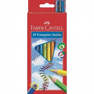 Kredki Junior Grip trójkątne 20 kolorów FABER-CASTELL