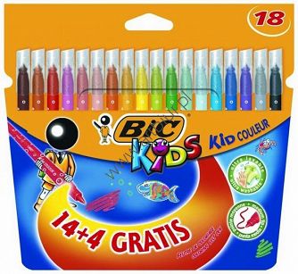 Flamastry Bic Kid Couleur 18 kolorów