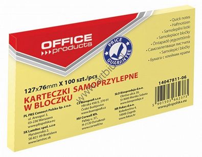 Karteczki samoprzylepne 127x76mm 100 szt Office Products