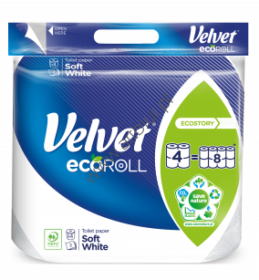 Papier toaletowy Velvet Ecoroll 4 rolki