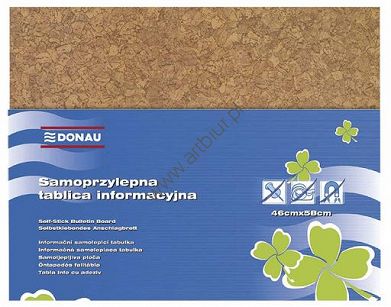 Tablica informacyjna samoprzylepna 580x460mm Donau jasnobrązowa 