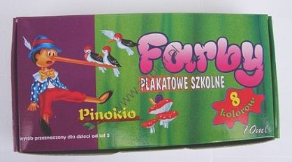 Farby plakatowe 8 kolorów El-Łuk 10ml