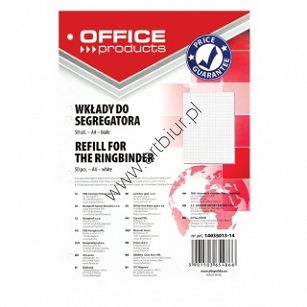 Wkład do segregatora Office Products biały A4 50 kartek kratka 