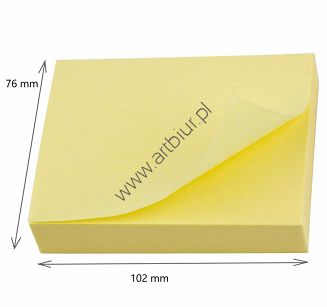 Karteczki samoprzylepne Post-it 657 102x76mm 100 kartek żółtych