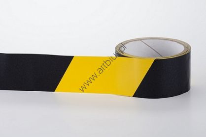 Taśma ostrzegawcza BHP 50x33m, czarno-żółta