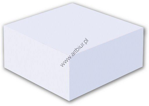 Kostka papierowa 85x85mm, 40mm, biała klejona