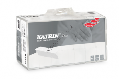 Ręcznik papierowy składany biały Katrin Plus Zig Zag 2, 21x150 listków