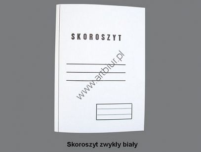 Skoroszyt kartonowy A4 biały 350g ARO