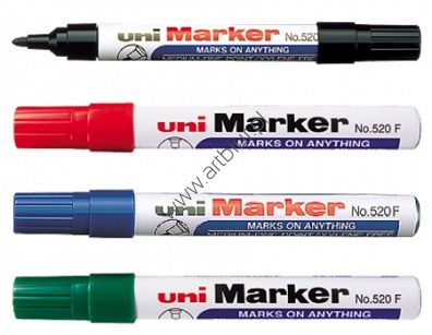 Marker permanentny UNI No-520 z okrągłą końcówką, gr.linii 1-3mm