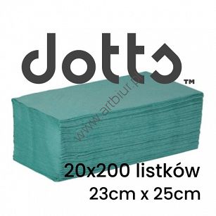 Ręcznik papierowy składany makulaturowy zielony Dots ZZ 20x200 listków