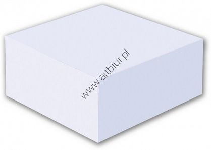 Kostka papierowa 85x85mm, 40mm, biała nieklejona