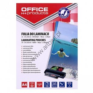 Folia do laminowania A4 80mic. 100 kpl.