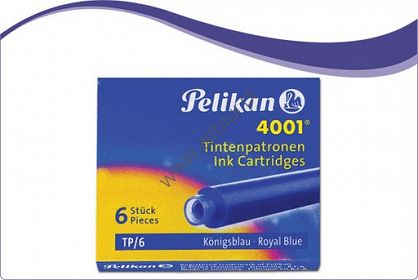 Naboje do piór Pelikan 4001 krótkie, 6 szt