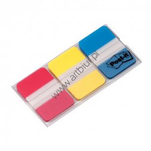 Zakładki indeksujące 3M Post-it 686-RYB 25x38mm 3 kolory po 22szt