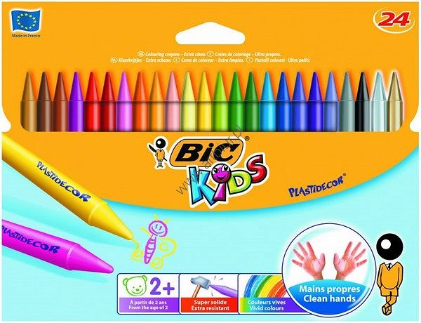 Kredki świecowe Bic Plastidecor 24 kolory