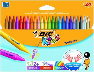 Kredki świecowe Bic Plastidecor 24 kolory