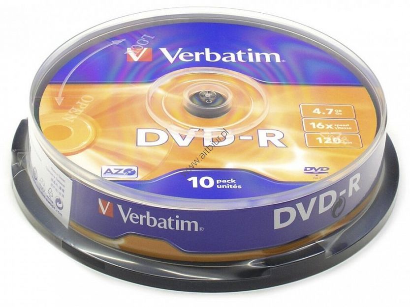 Dysk DVD-R Verbatim 700MB Matt Silver 16x Cake