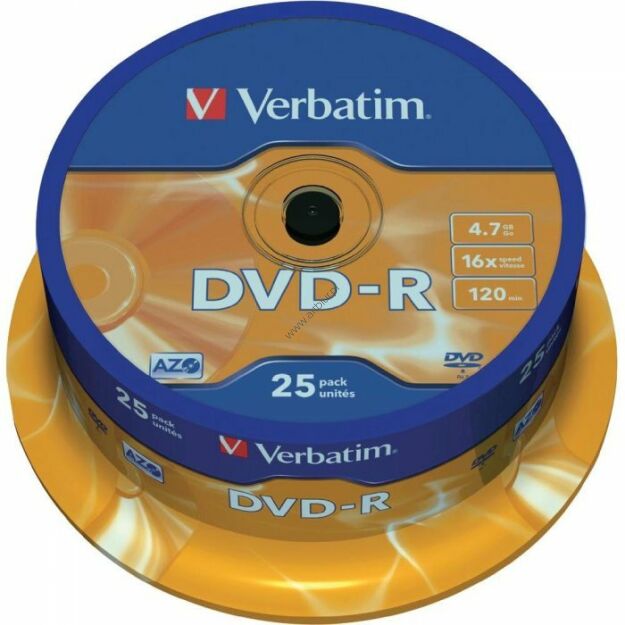 Dysk DVD-R Verbatim 700MB Matt Silver 16x Cake