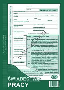 Druk 501-1 Świadectwo Pracy A4 Michalczyk i Prokop