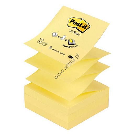 Karteczki samoprzylepne 76 x76mm 3M Post-it R330 Z-Notes  żółte, 100 kartek