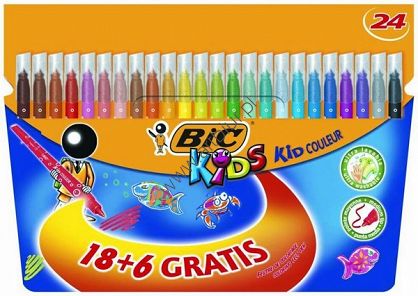 Flamastry Bic Kid Couleur 24 kolory