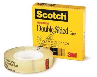 Taśma dwustronnie klejąca przezroczysta 665 Scotch 12mm x 22,8m