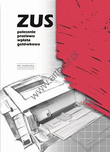 Druk F-101-3 ZUS Polecenie przelewu A4 opakowanie 500 kartek Michalczyk i Prokop