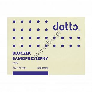 Bloczek samoprzylepny Dotts 75x100 żółty 100 kartek