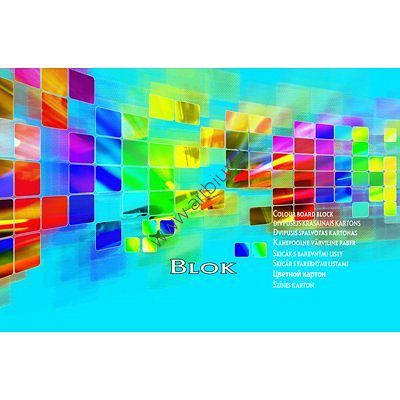 Blok techniczny A4 15 kartek, kolorowy Premium Kreska