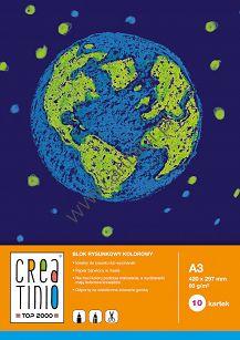 Blok rysunkowy A3 10 kartek, kolorowy TOP-2000